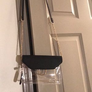 CLEAR OVER THE SHOULDER PURSE